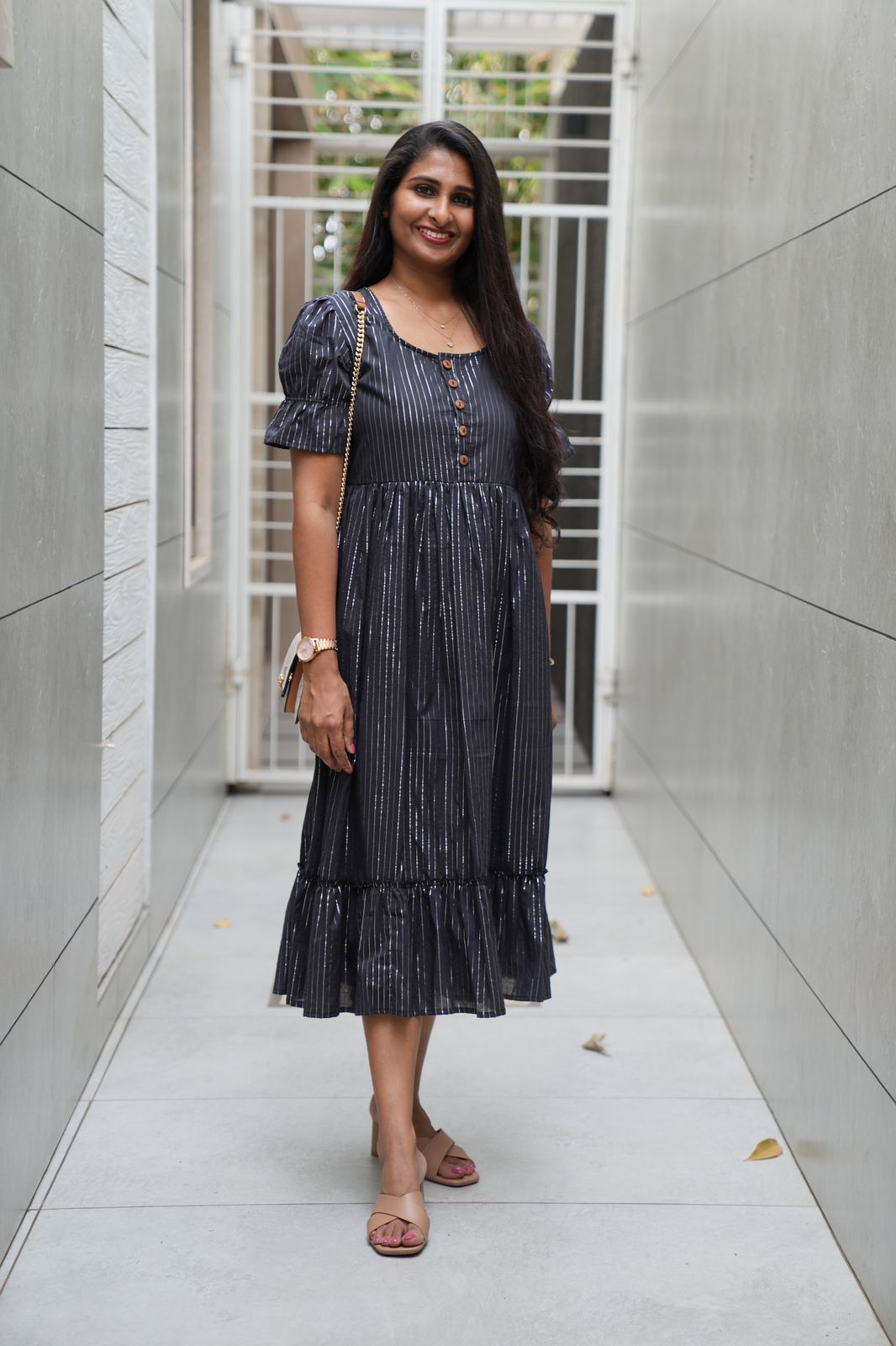 Black line cotton feeding maxi