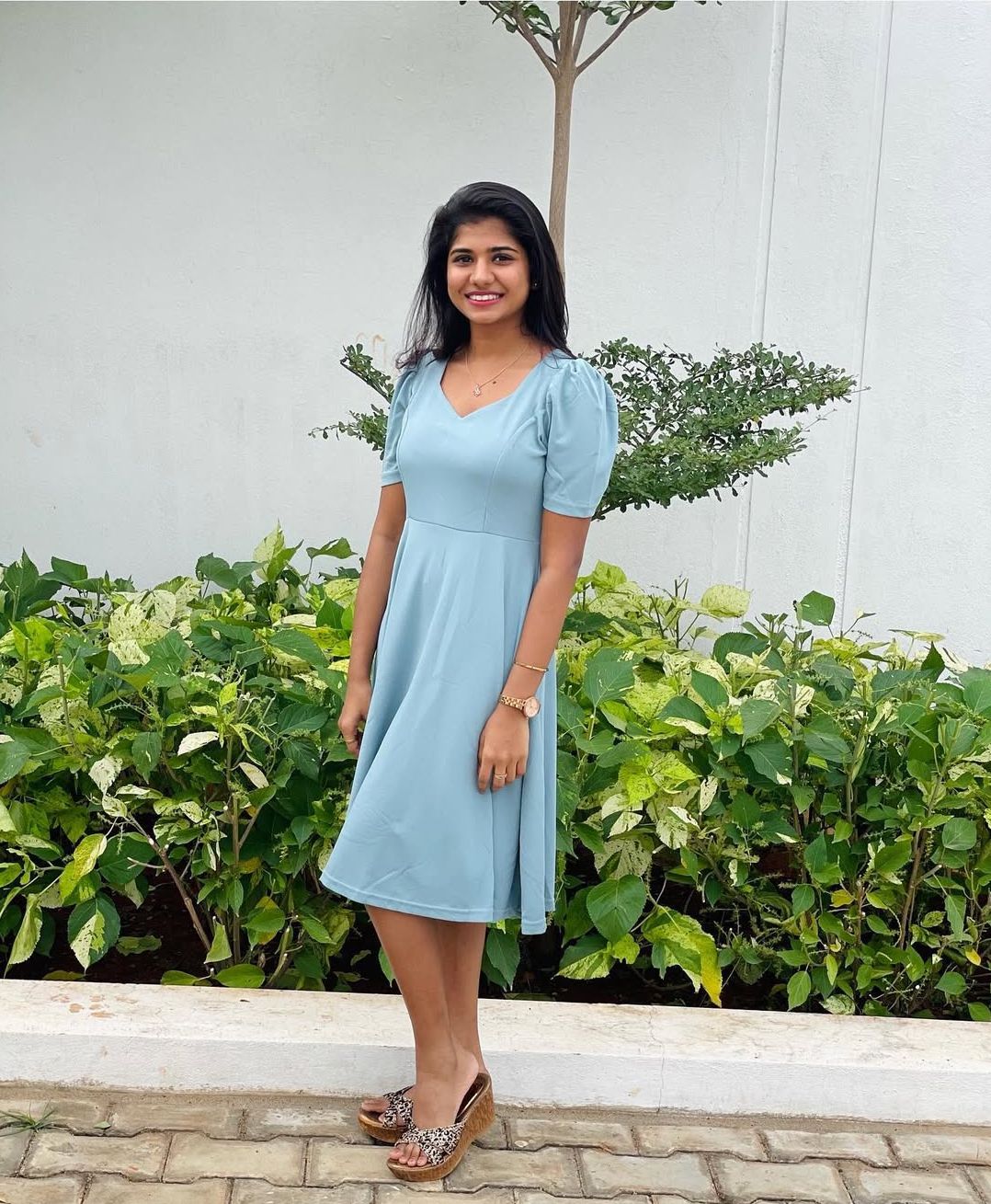 Short dress blue western wear