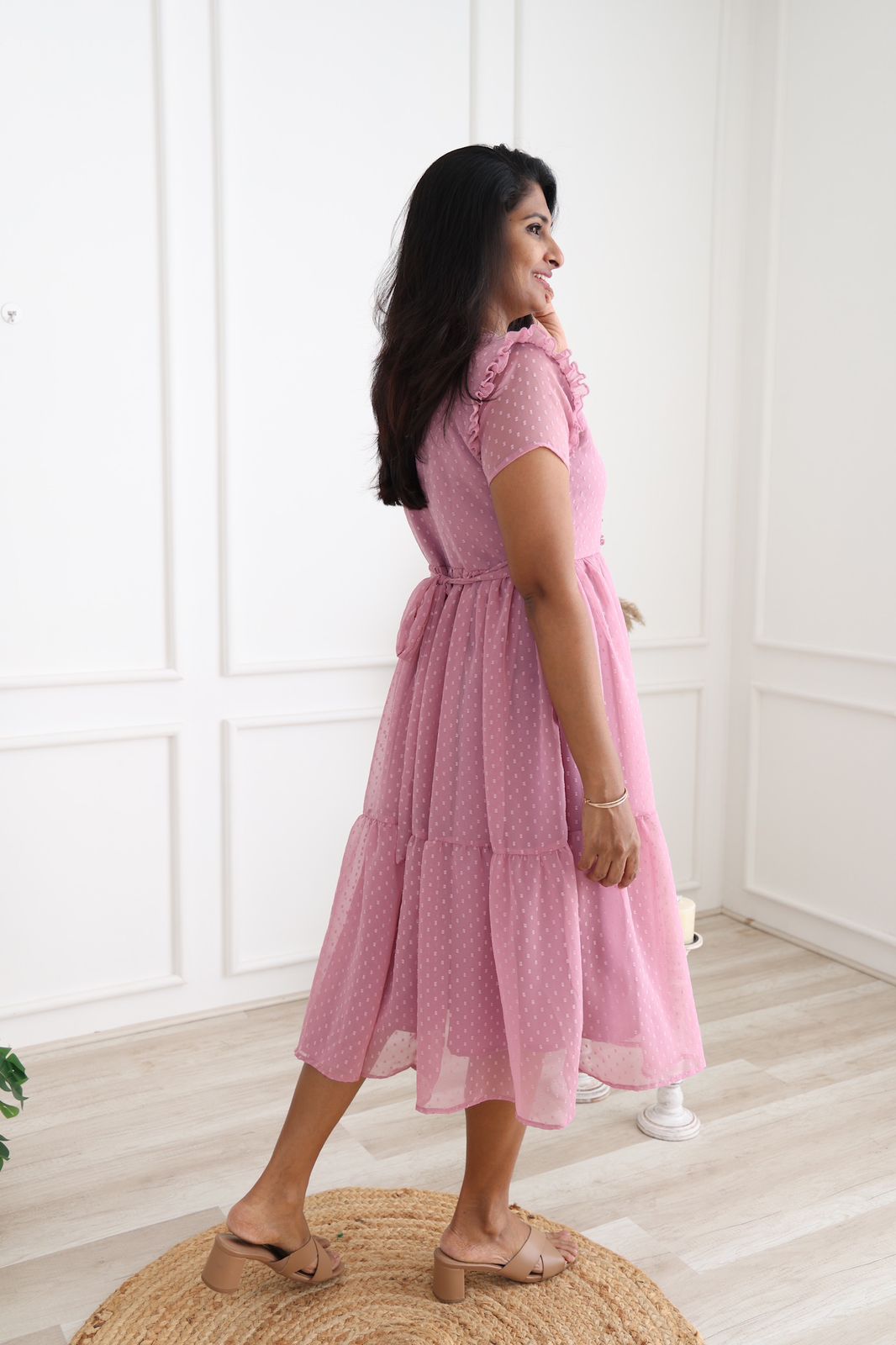 Plain onion georgette maxi