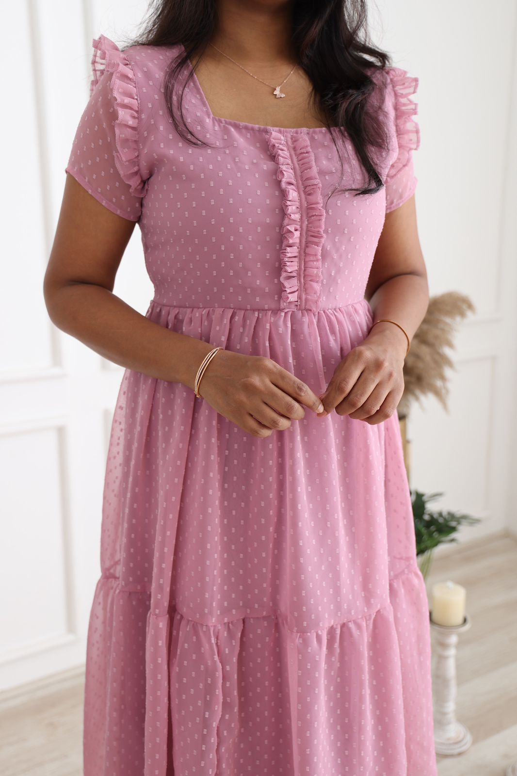 Plain onion georgette maxi