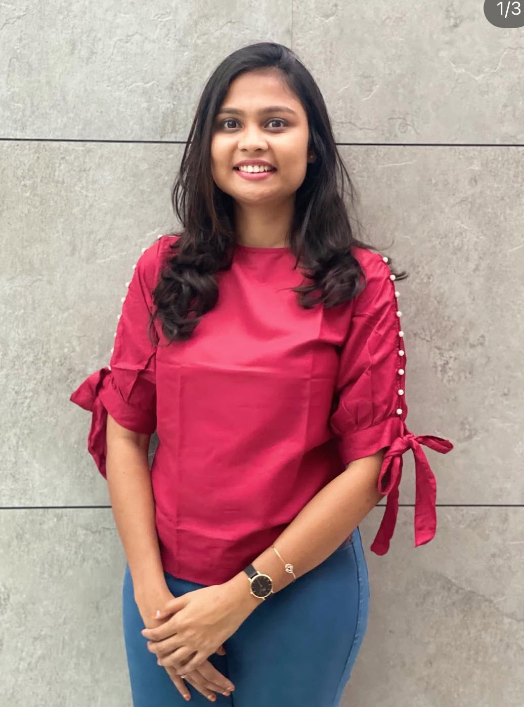 Hand pearl maroon western top