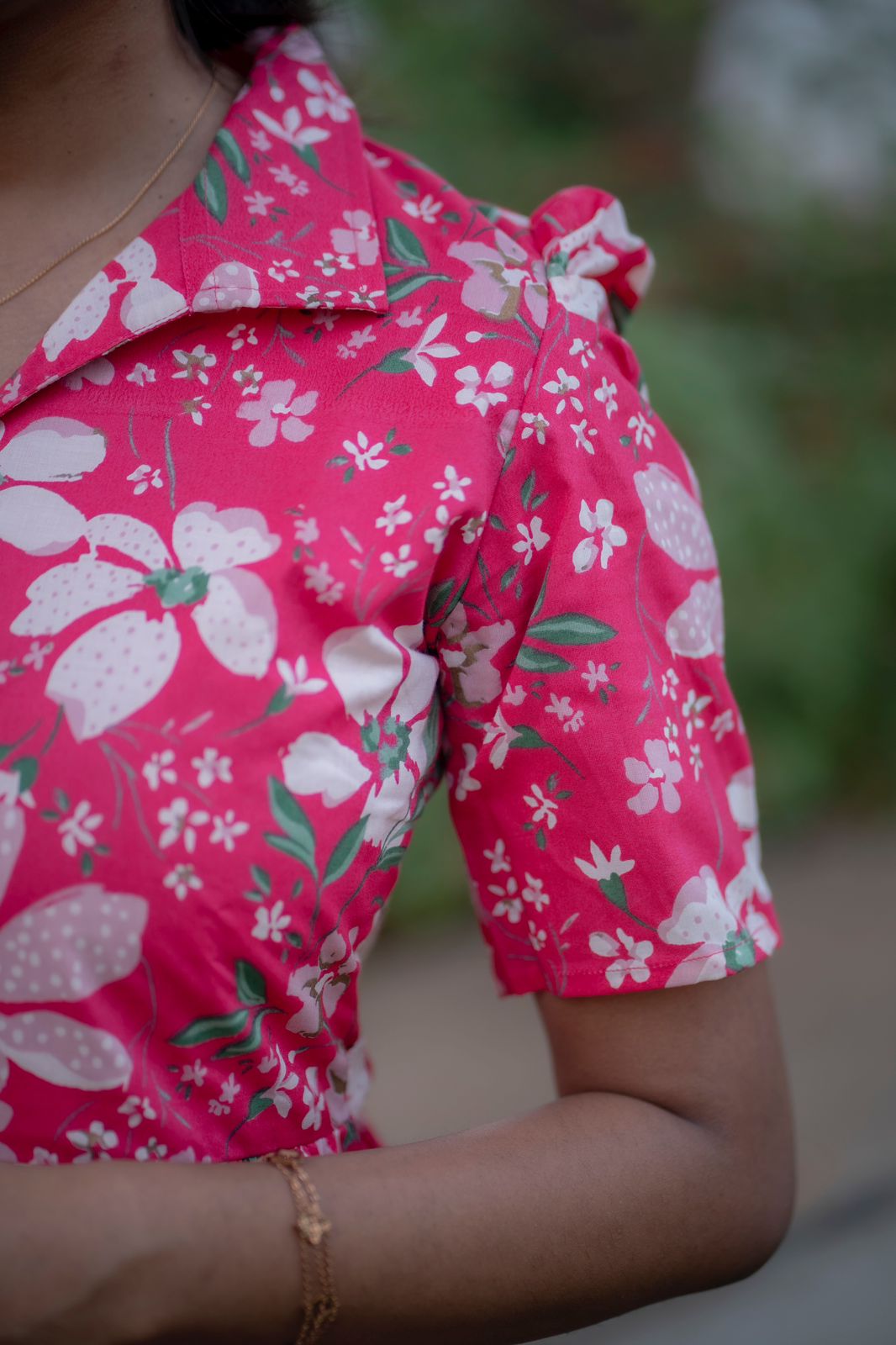 Poppy pink cotton maxi