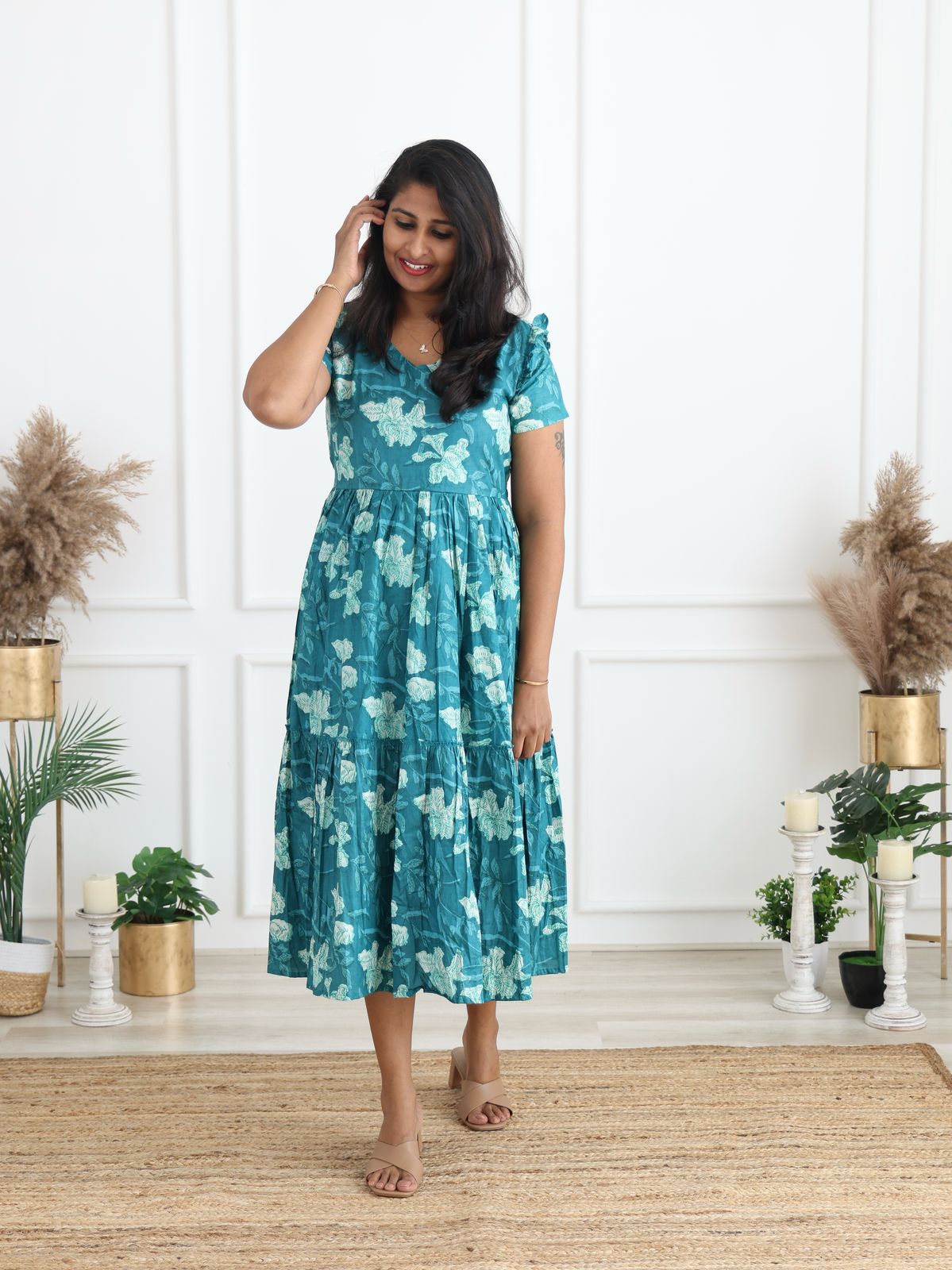 Charming Blue cotton maxi