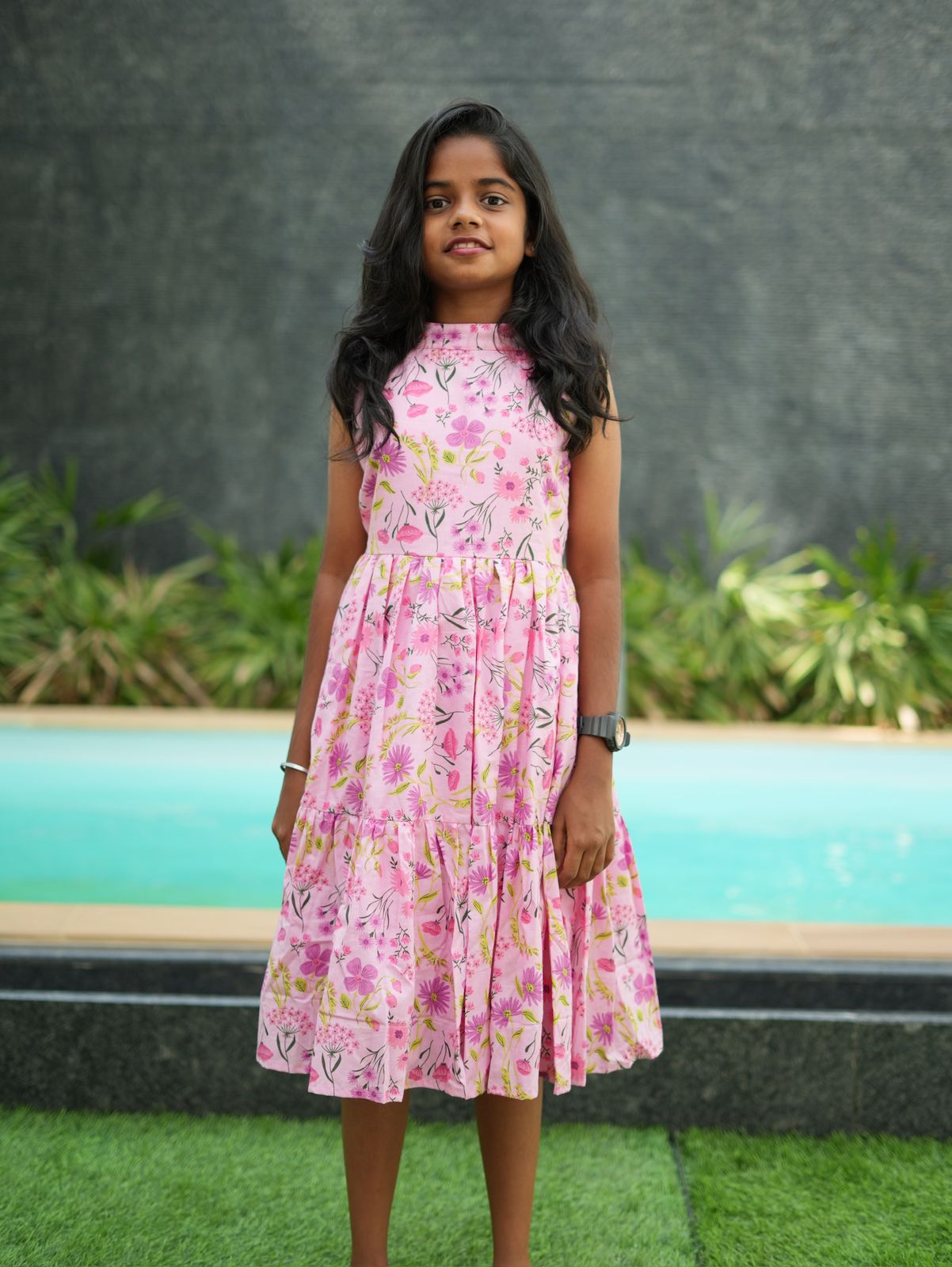 Pink blossom cotton kids