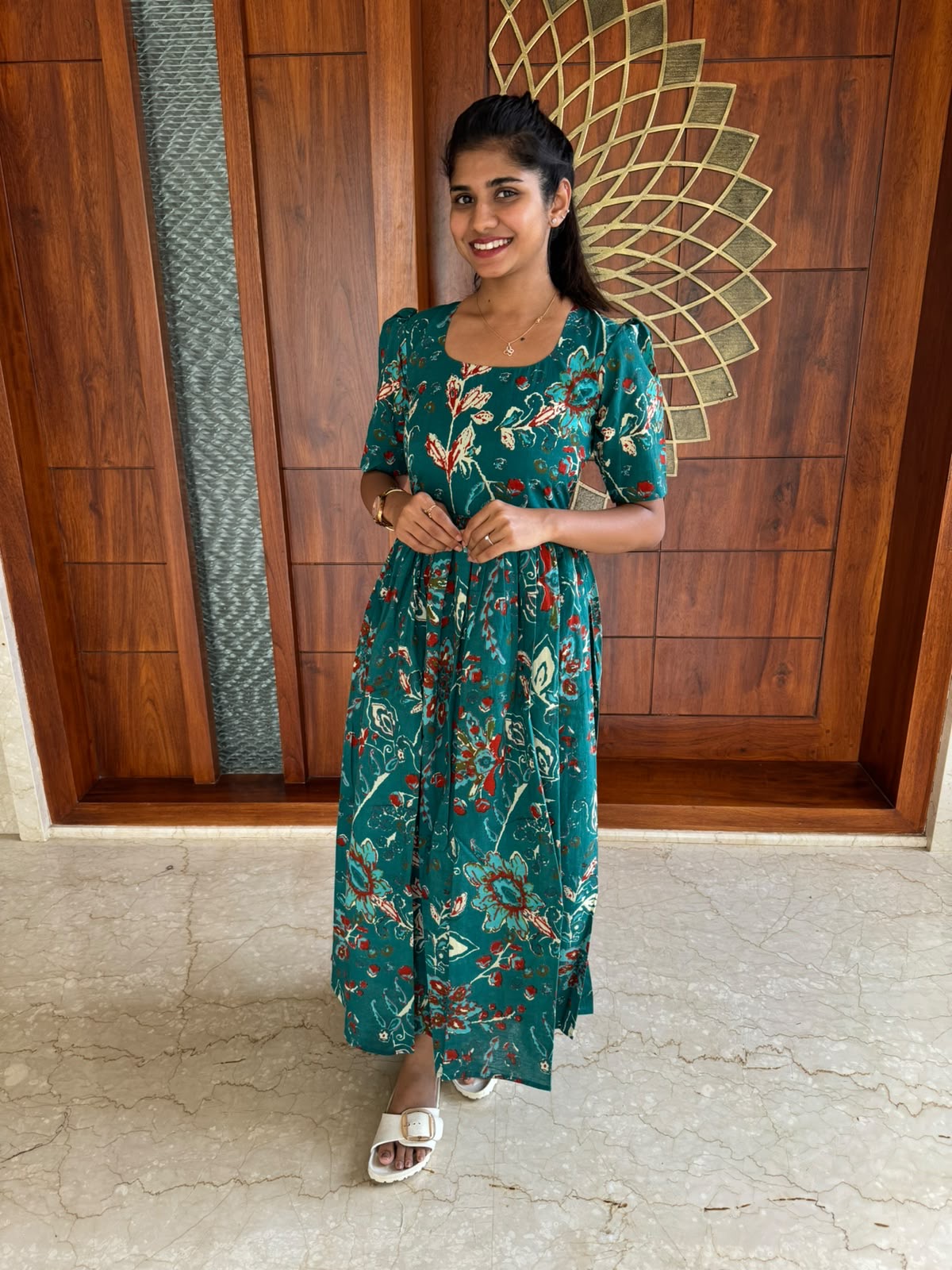 Green cotton budget friendly maxi