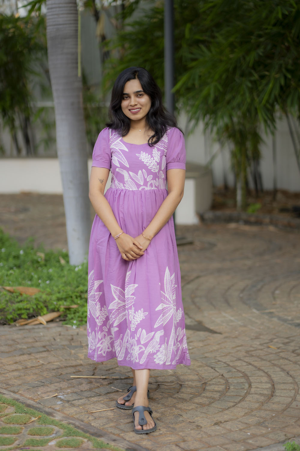 Tropical mist cotton maxi