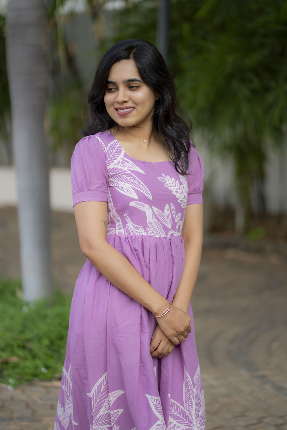 Tropical mist cotton maxi