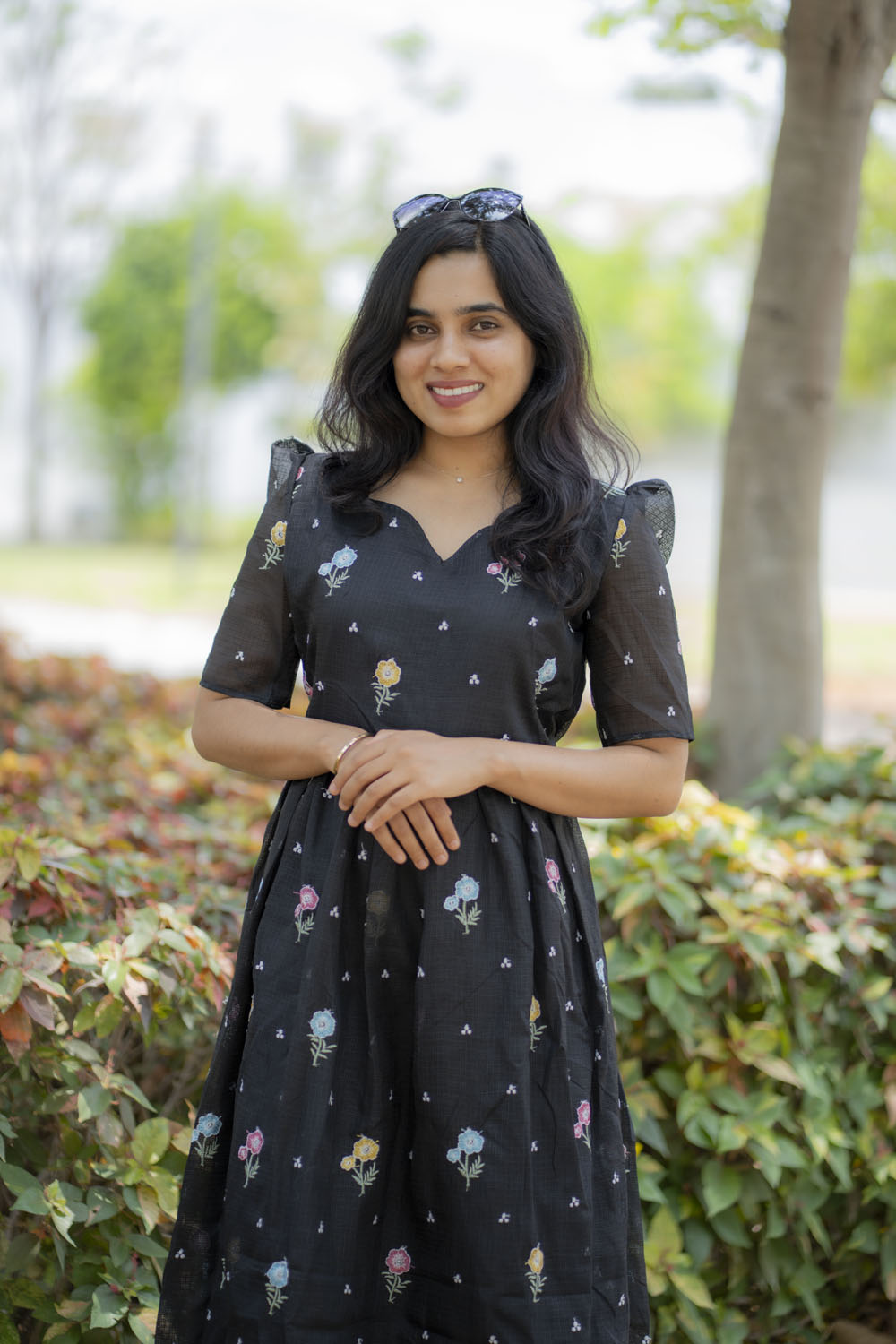 Kota black cotton maxi