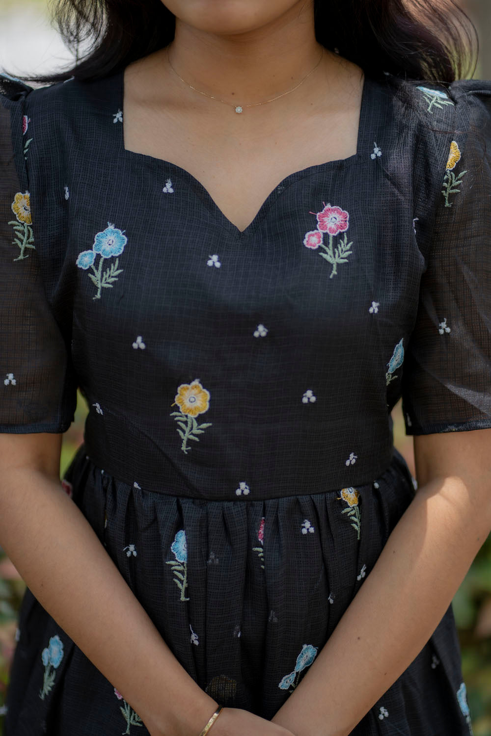 Kota black cotton maxi