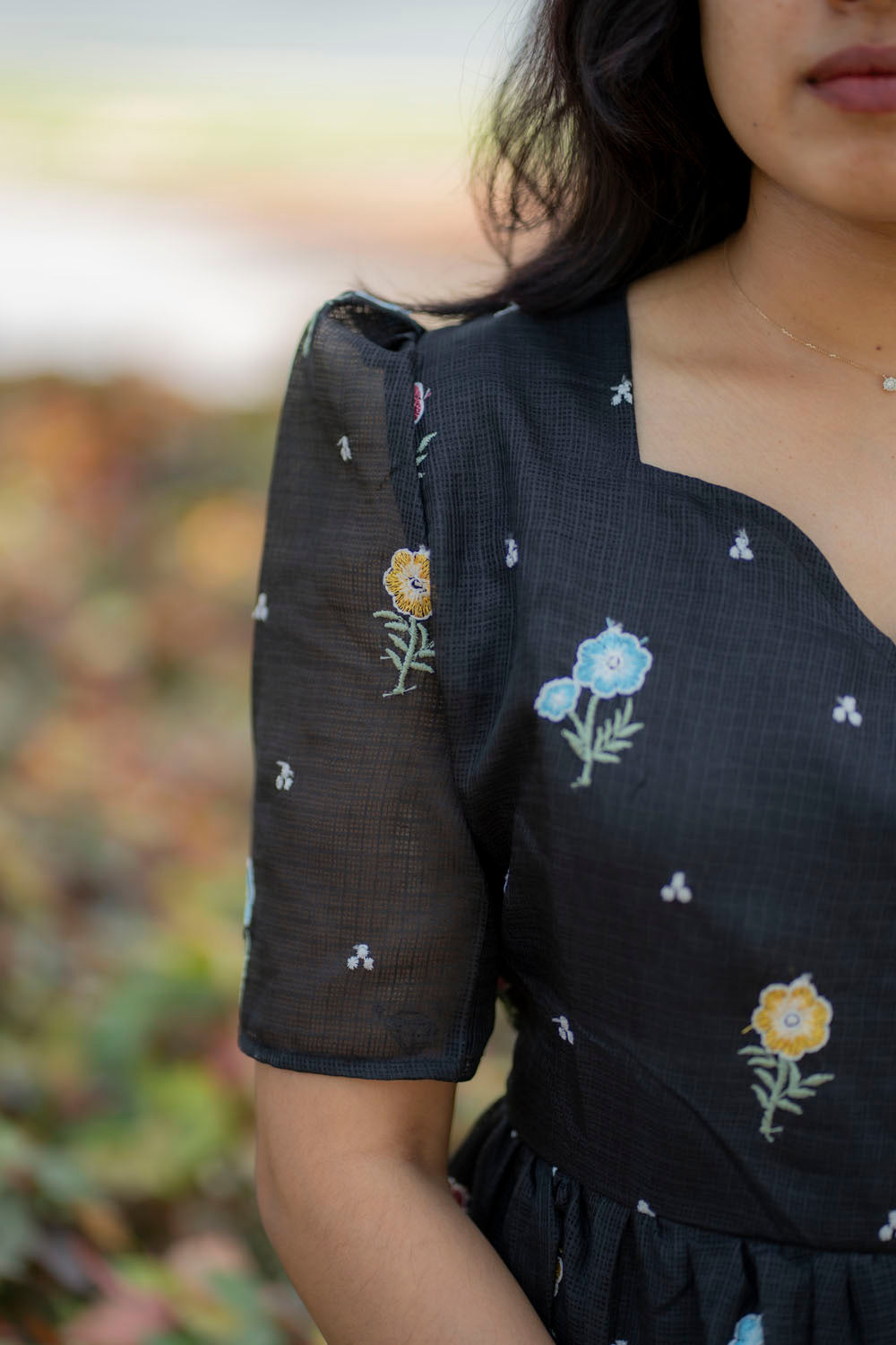 Kota black cotton maxi