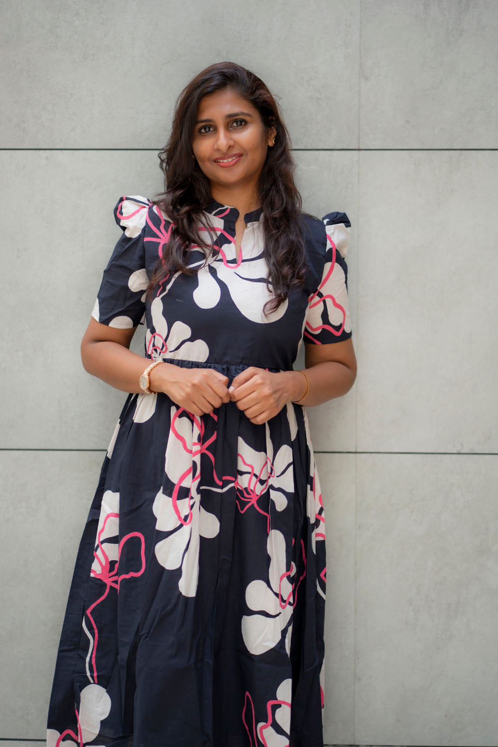 Mulberry black cotton maxi