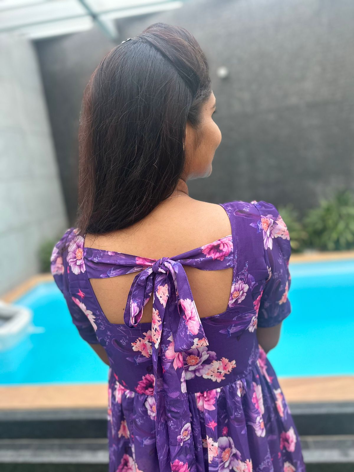 Violet georgette maxi