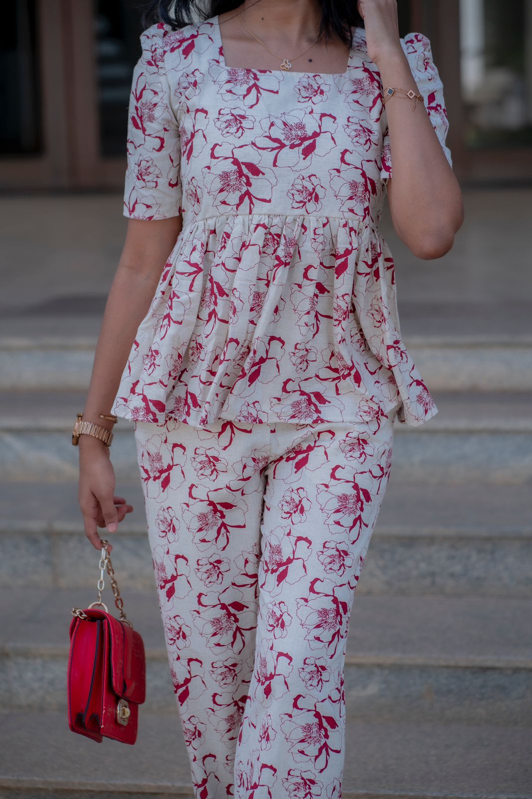 Creamy rose cotton co ord