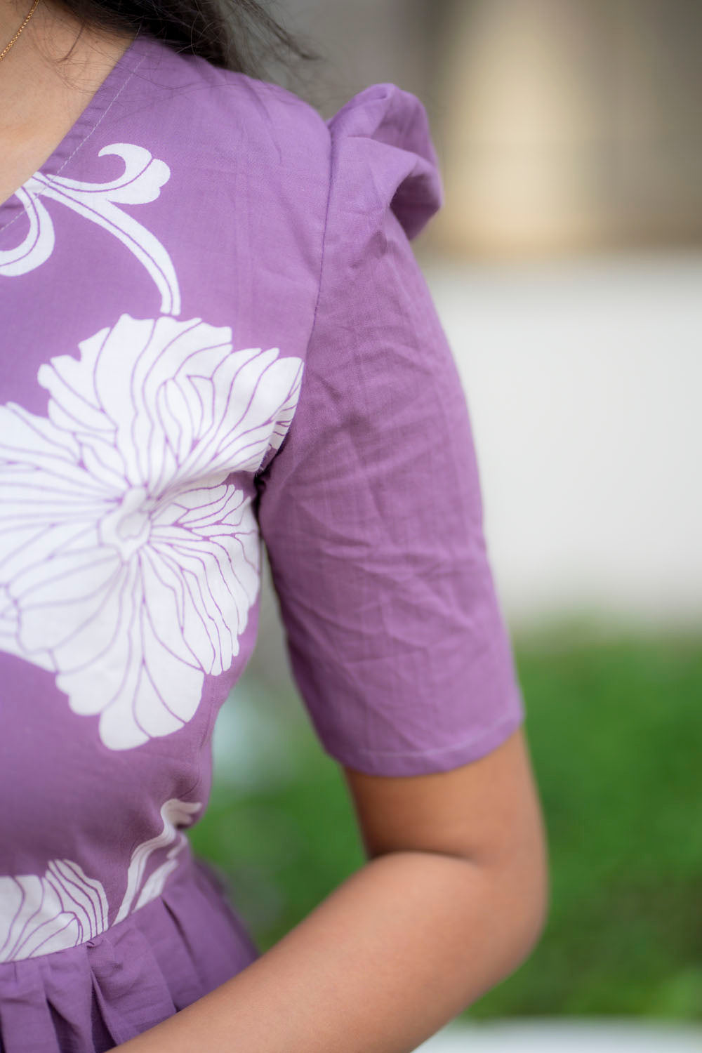 Tulip mauve cotton maxi
