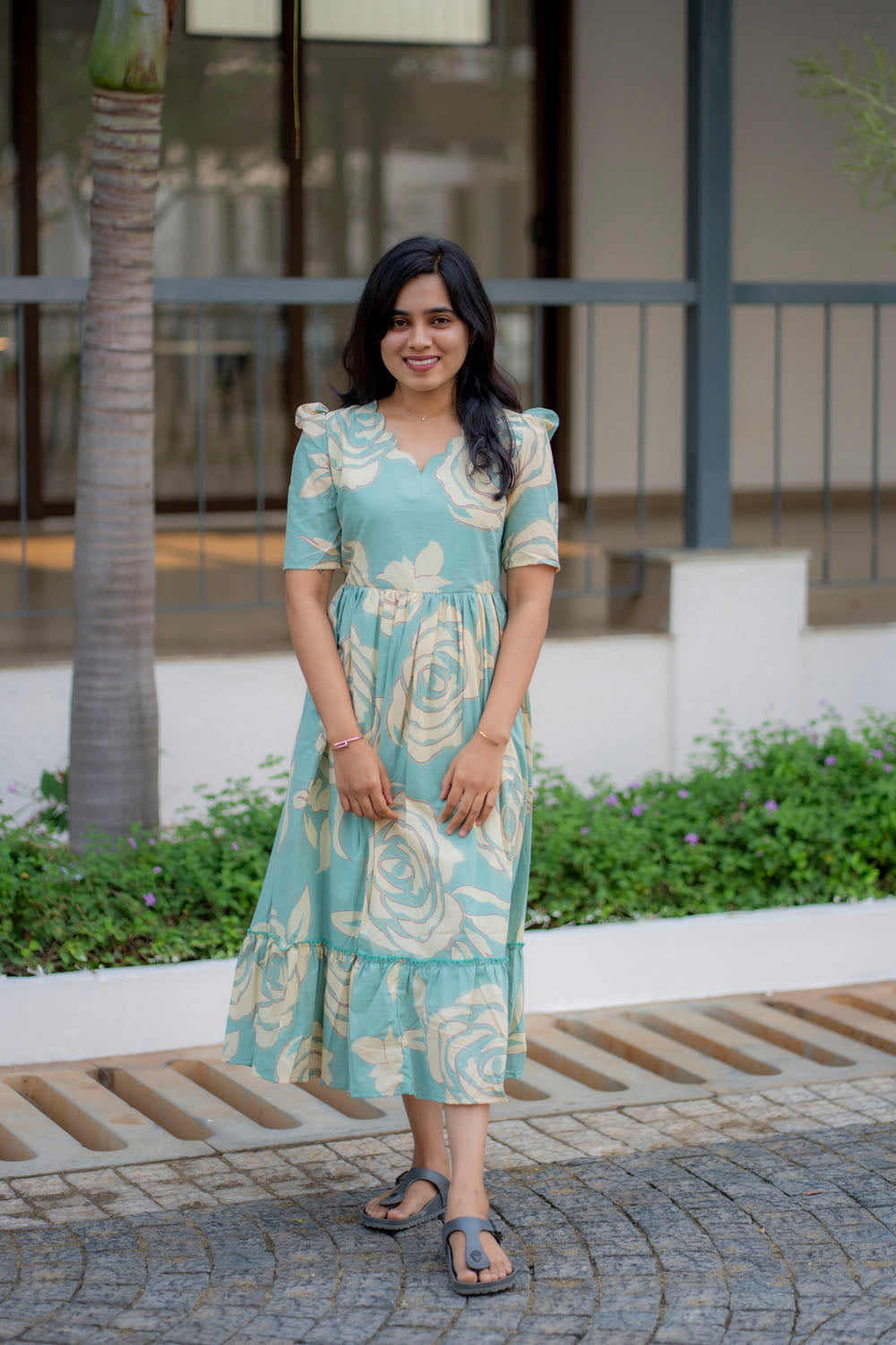 Pale rose cotton maxi
