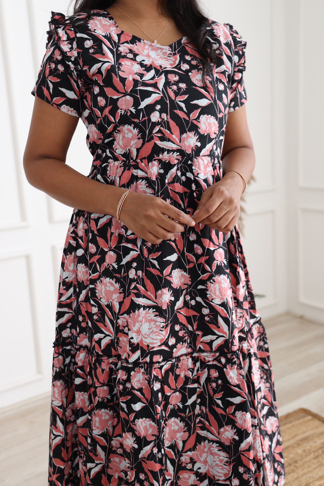 Thunder black cotton maxi