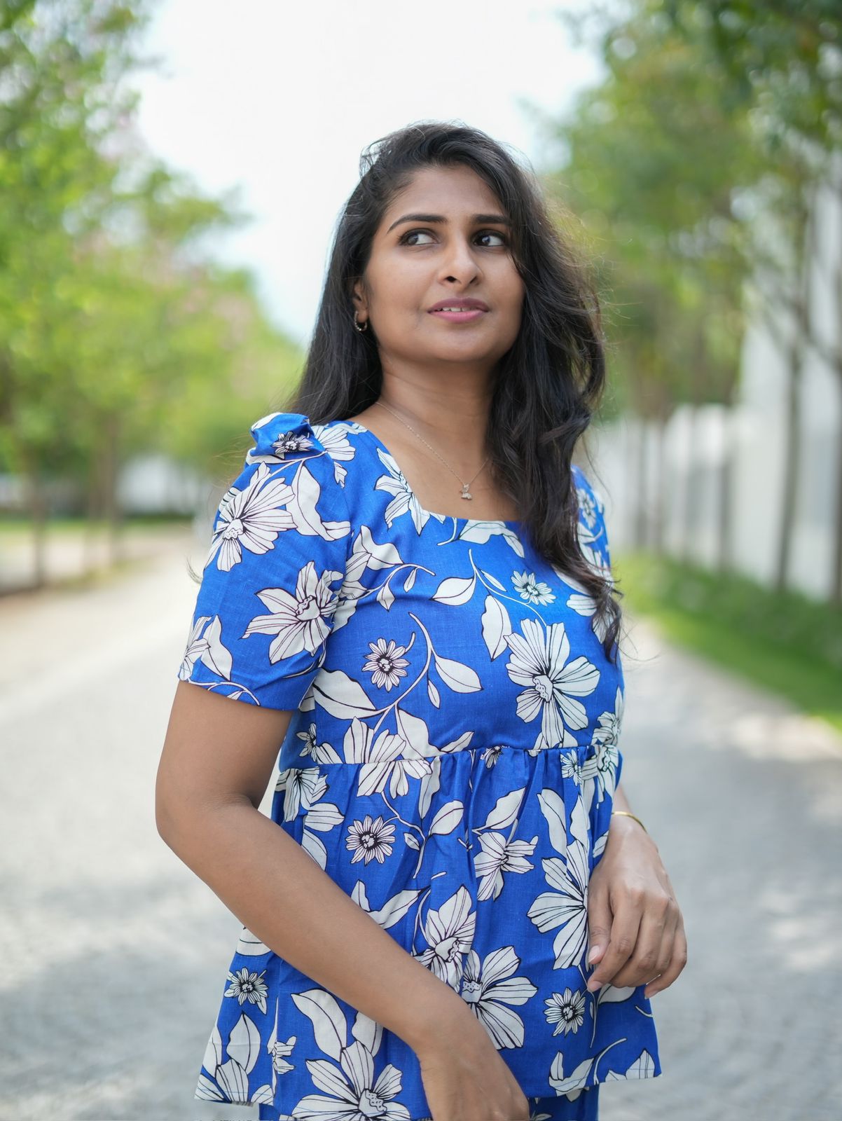 Royal blue cotton co ord